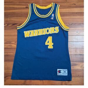 Champion VTG Chris Webber Warriors Blue Mens Size 40/M Jersey